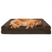 FurHaven Plush & Suede Cooling Gel-Top Sofa Pet Bed, Espresso, Jumbo, 1 Coun
