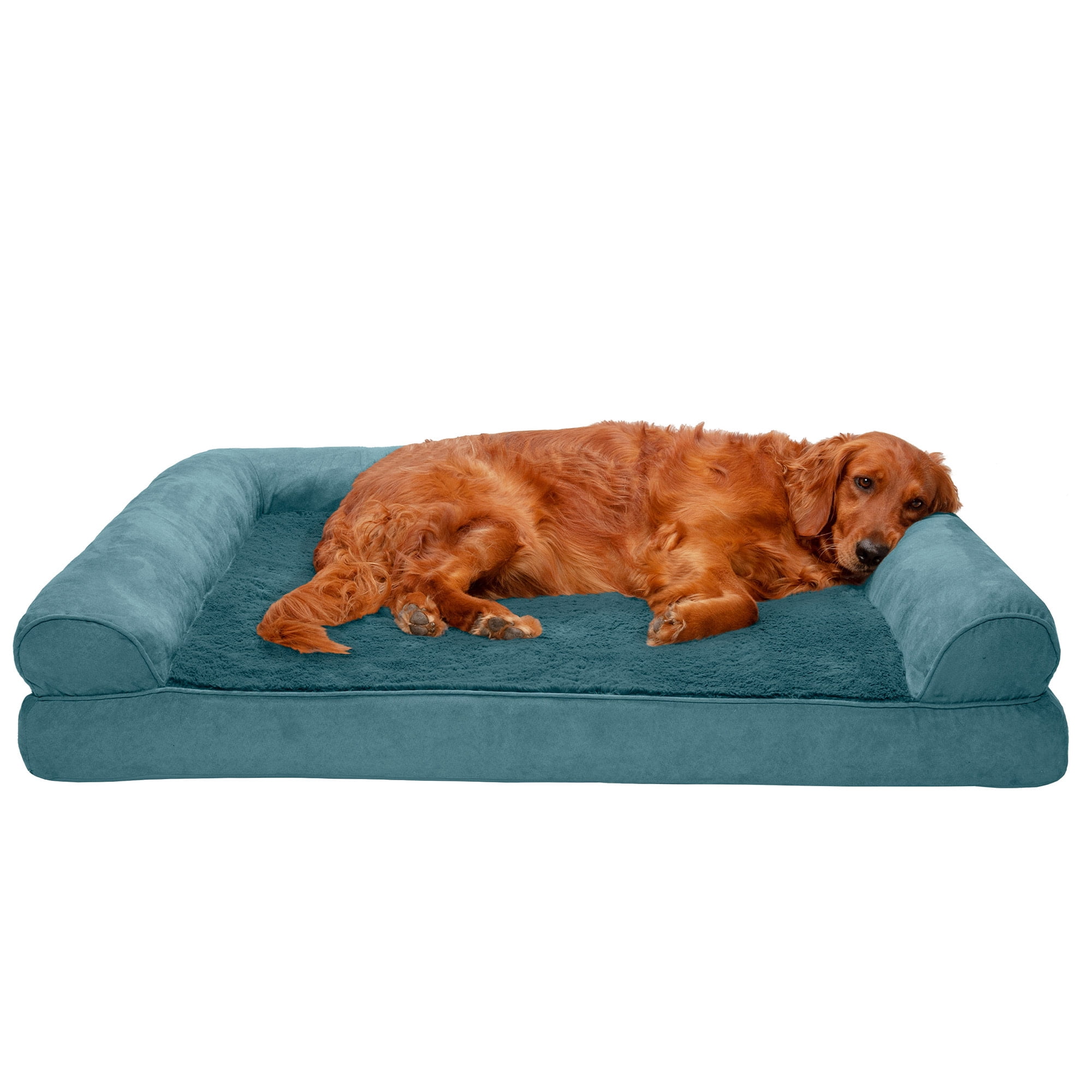 FurHaven Plush & Suede Full Support Mattress Sofa Pet Bed, Deep Pool, Jumbo, 1 Count