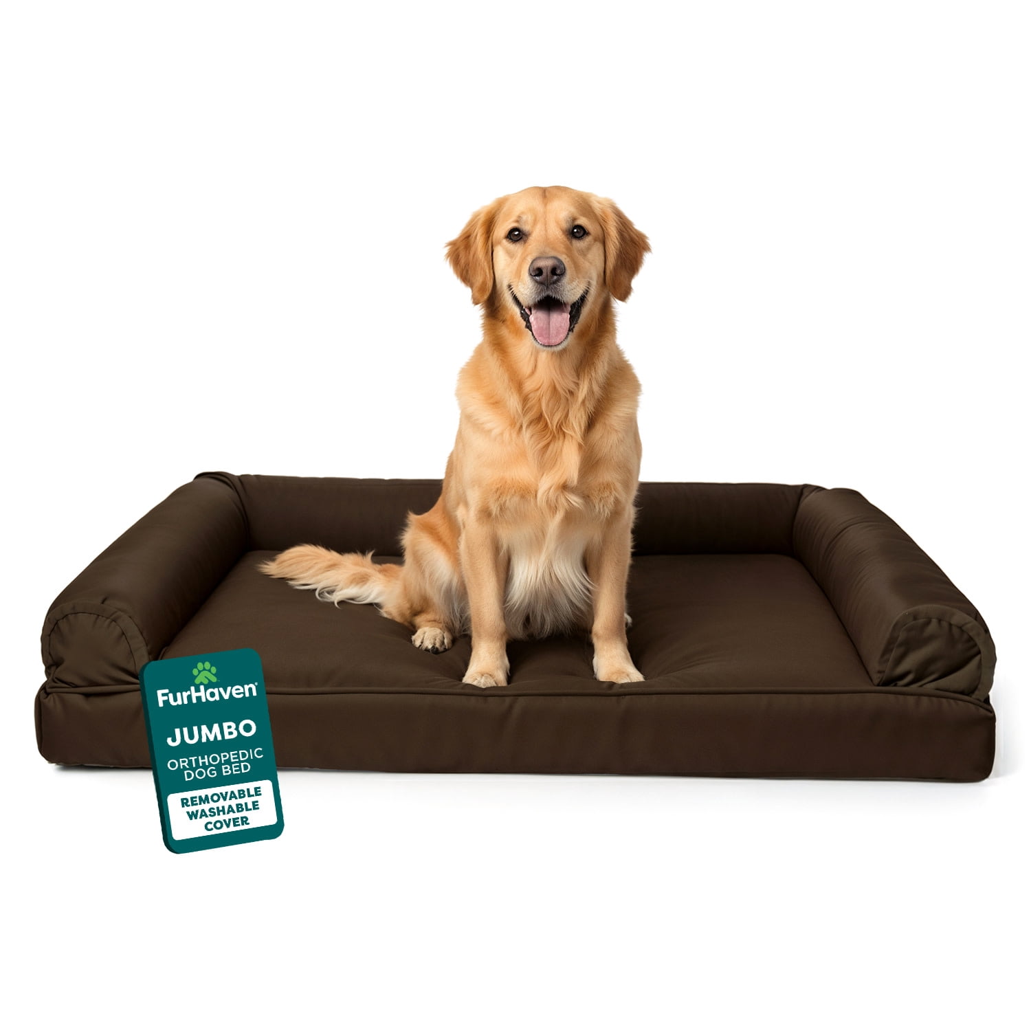 FH Plush & Suede Sofa - JM- Espresso