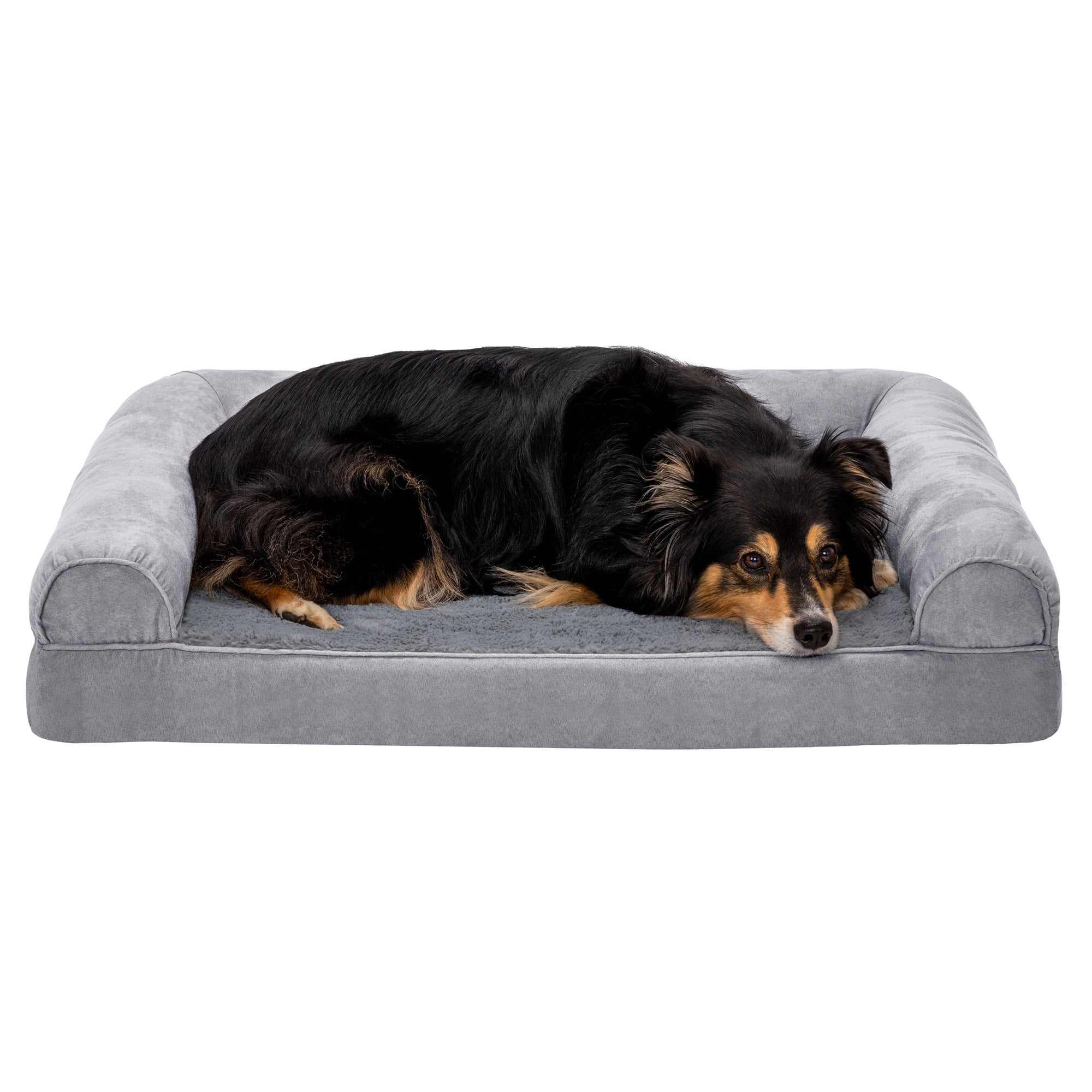 FurHaven Pet Products Plush & Suede Orthopedic SofaStyle Pet Bed for