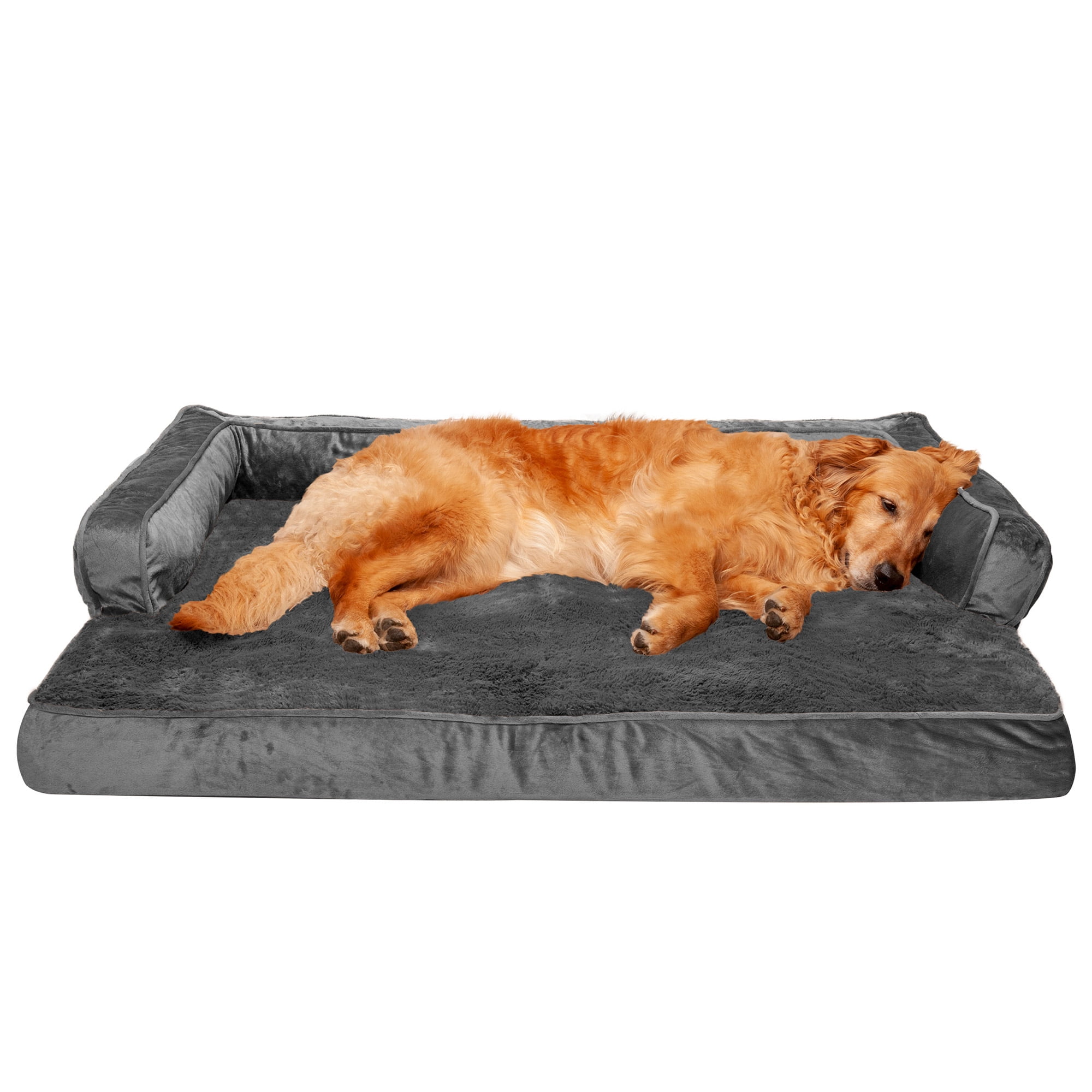 Furhaven comfy couch orthopedic sofa dog & cat bed sales
