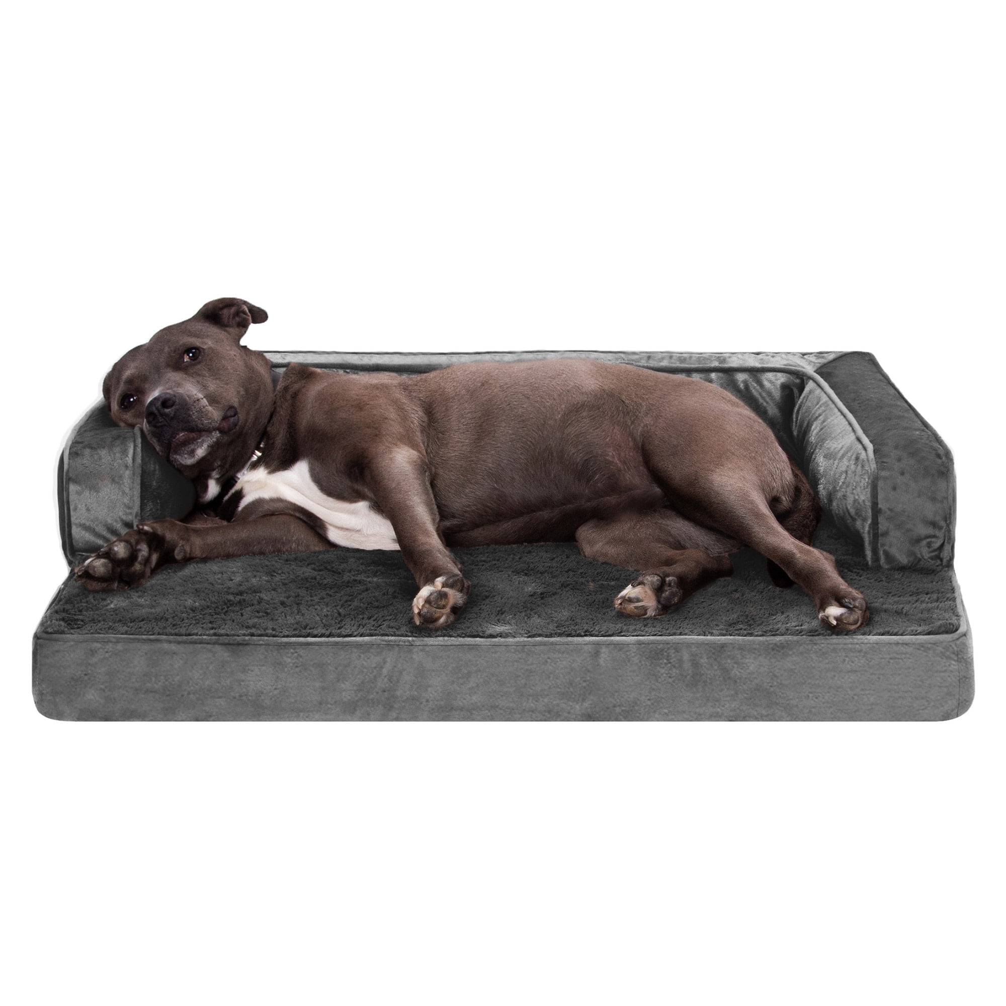 FurHaven Southwest Kilim Orthopedic Sofa Pet Bed, Jumbo/XL, Dark Gray, 1 Count