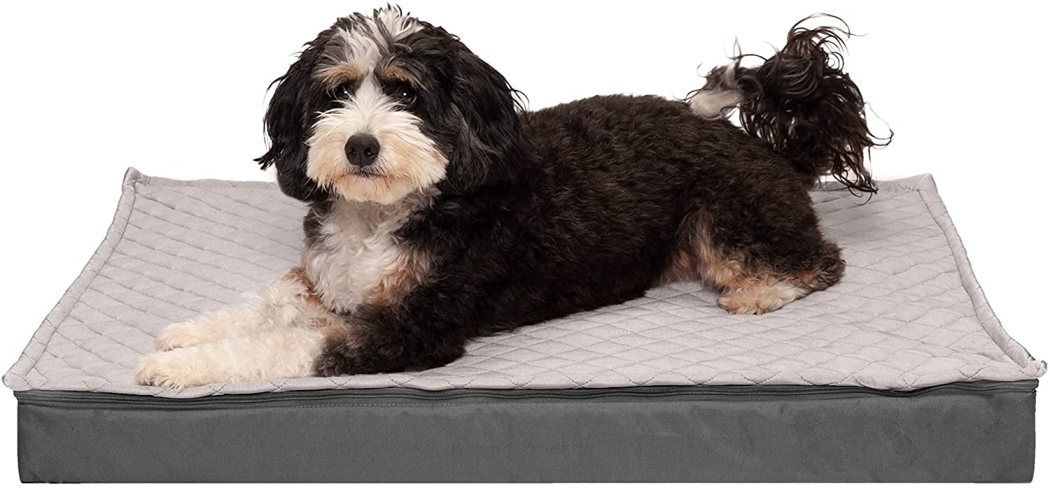 Furhaven Water-Resistant Indoor-Outdoor Convertible Quilt Top Mattress Dog Bed Replacement Cover - Sand Large　並行輸入品 FurHaven Pet Products Quilt-Top Convertible Indoor-Outdoor Deluxe