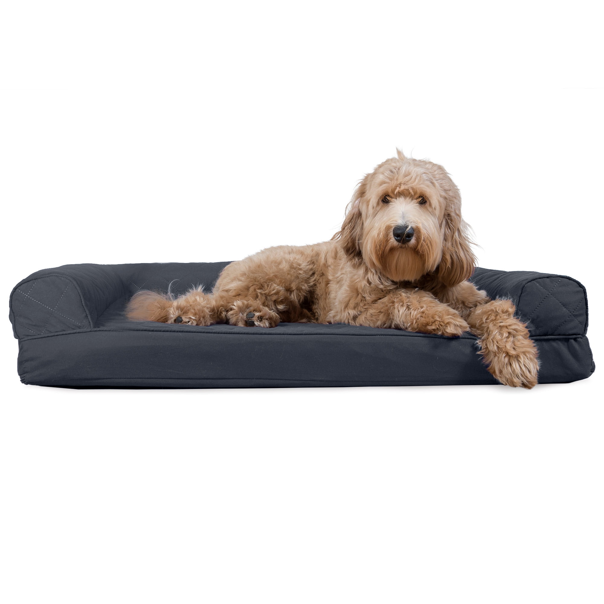 Large Iron Gray Orthopedic Cooling Gel Foam Pet Sofa Bed