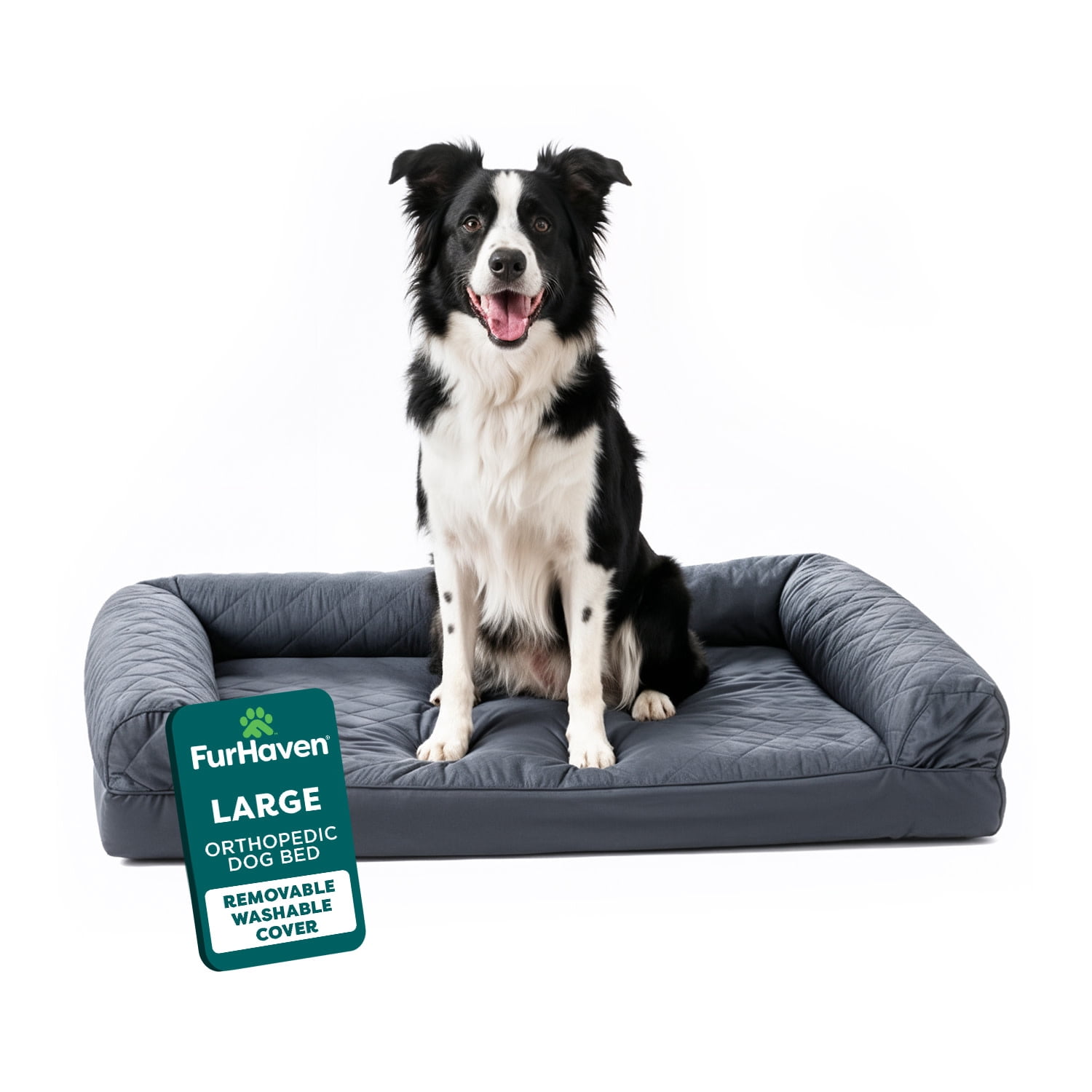 FH Quilted Sofa - LG-Iron Gray