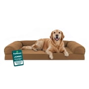 FurHaven Orthopedic Quilted Sofa Pet Bed for Dogs & Cats, Toasted Brown, Jumbo