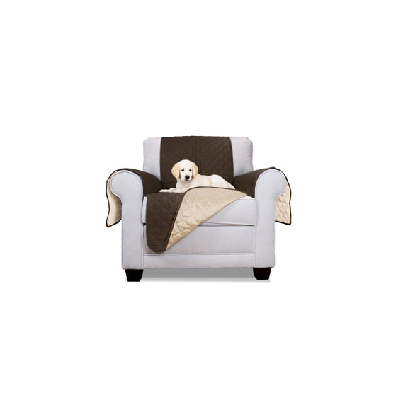 FurHaven Pet Furniture Cover | Reversible Furniture Cover Protector for Dogs & Cats, Espresso/Clay, Chair