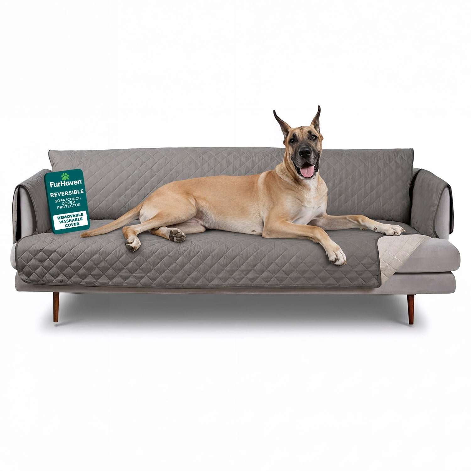 XL Sofa Reversible Furniture Protector - Gray/Mist