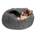 thumbnail image 1 of FurHaven Pet Products Round Plush Ball Dog Bed - Gray Mist, Medium - 26", 1 of 13