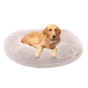 FurHaven Pet Products Round Plush Ball Dog Bed - Shell, Extra Large - 45"