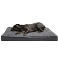 thumbnail image 1 of FurHaven Pet Products Snuggle Terry & Suede Deluxe Orthopedic Pet Bed for Dogs & Cats - Gray, Jumbo Plus, 1 of 12