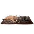thumbnail image 1 of Furhaven ThermaNAP Self-Warming Cat Bed for Indoor Cats & Large/Medium Dogs, Washable & Reflects Body Heat - Quilted Faux Fur Reflective Bed Mat - Espresso, Large, 1 of 9