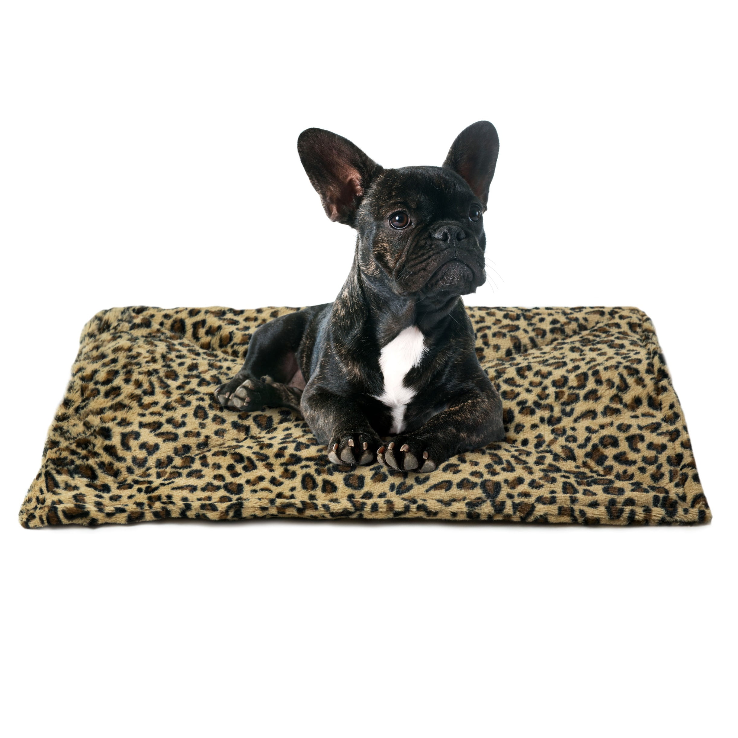 Small Leopard Faux Fur Self-Warming Pet Mat