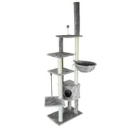 FurHaven Pet Products Tiger Tough Skyscraper Playground - Gray, 100"-113"