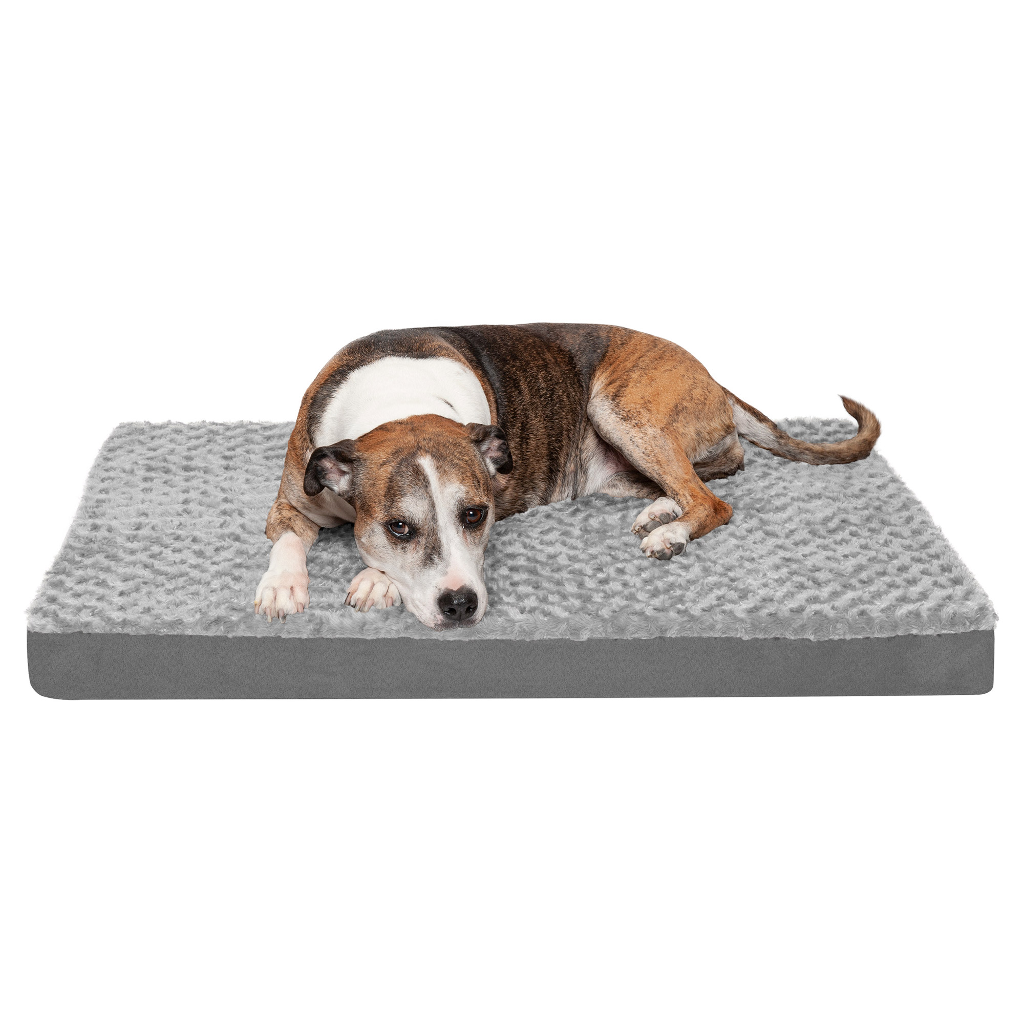 FurHaven Pet Kennel Pad Ultra Plush Bolster Pet Bed for Kennels