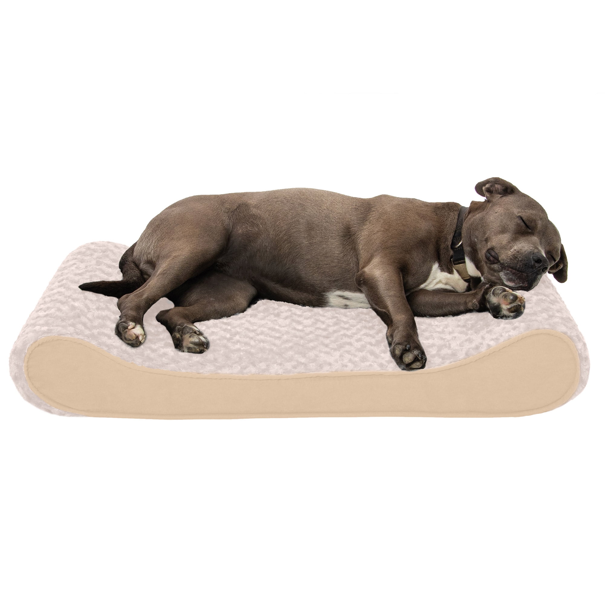 Large Cream Orthopedic Foam Outdoor Pet Bed