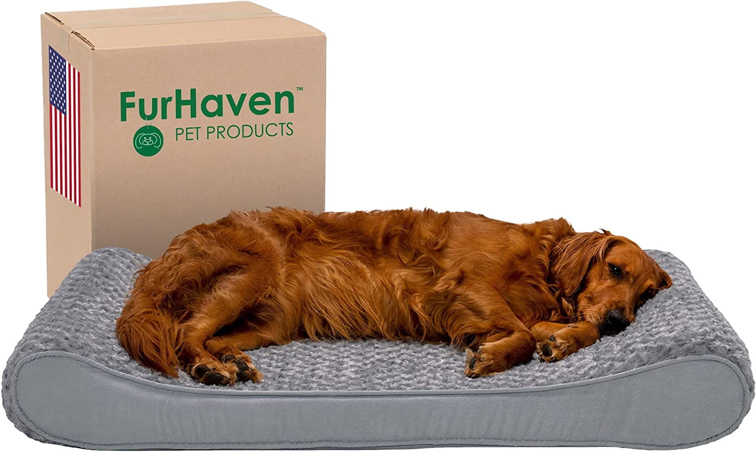 Gray Orthopedic Foam X-Large Outdoor Dog Bed