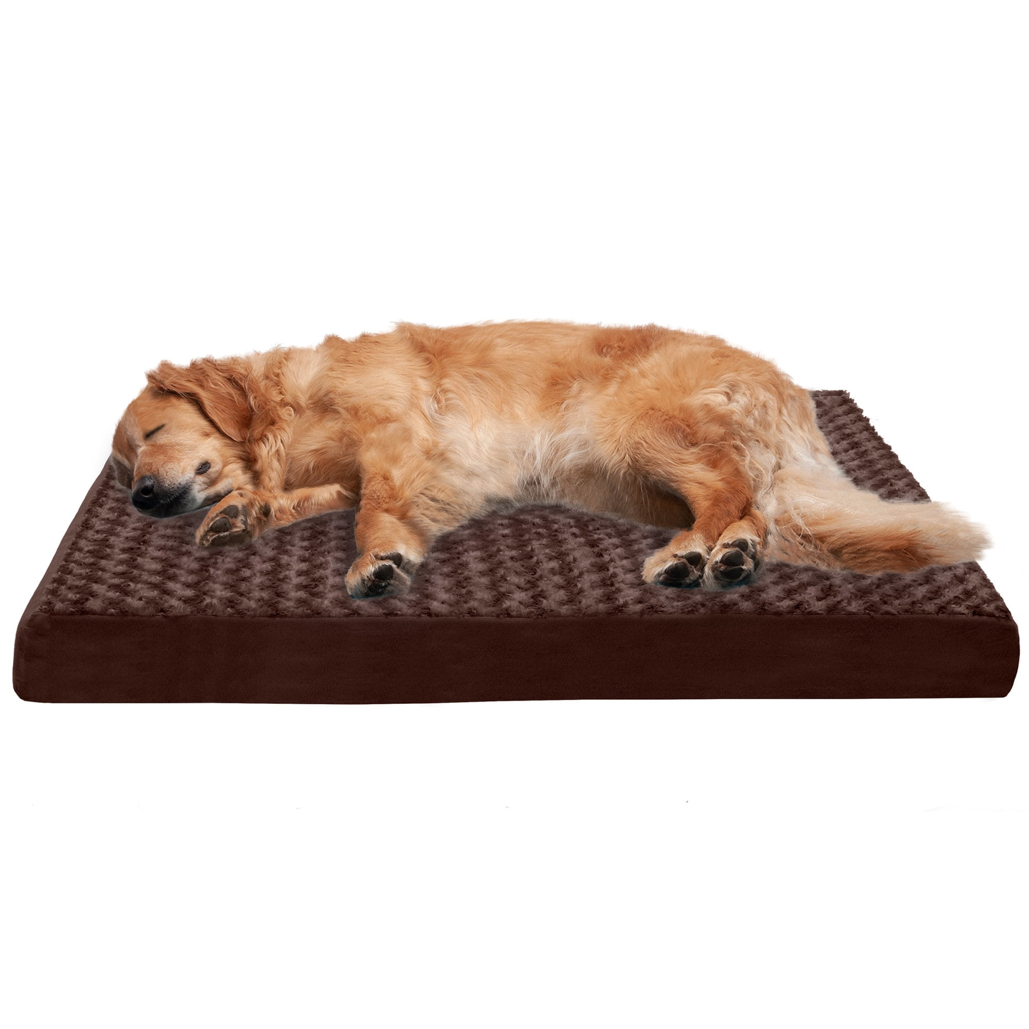FurHaven Ultra Plush Deluxe Orthopedic Mattress Pet Bed, Chocolate, Jumbo, 1 Count