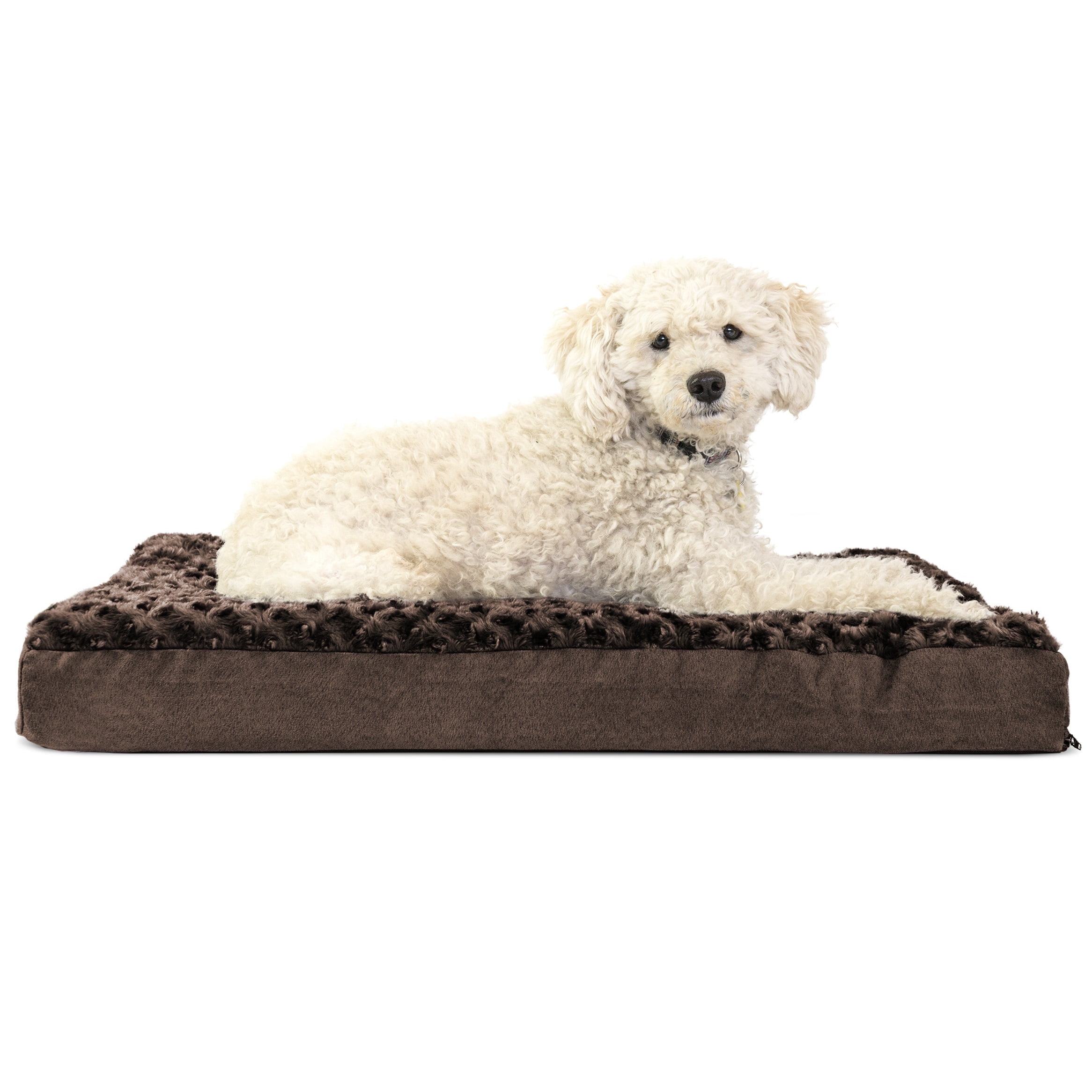 Medium Chocolate Orthopedic Foam Pet Bed