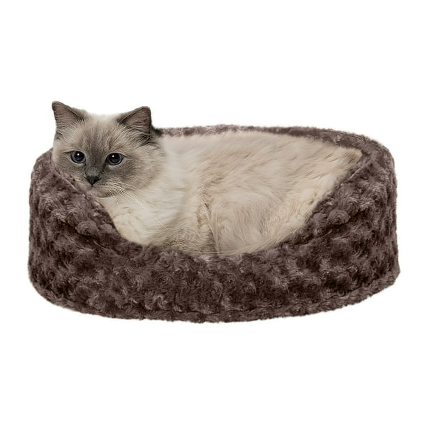 FurHaven Pet Products Ultra Plush Oval Pet Bed for Dogs Cats
