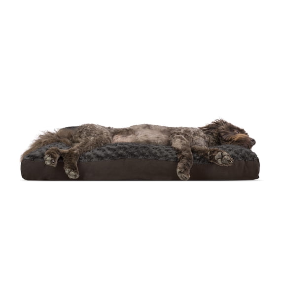 FurHaven Ultra Plush Pillow Deluxe Mattress Pet Bed for Dogs & Cats - Chocolate, Large