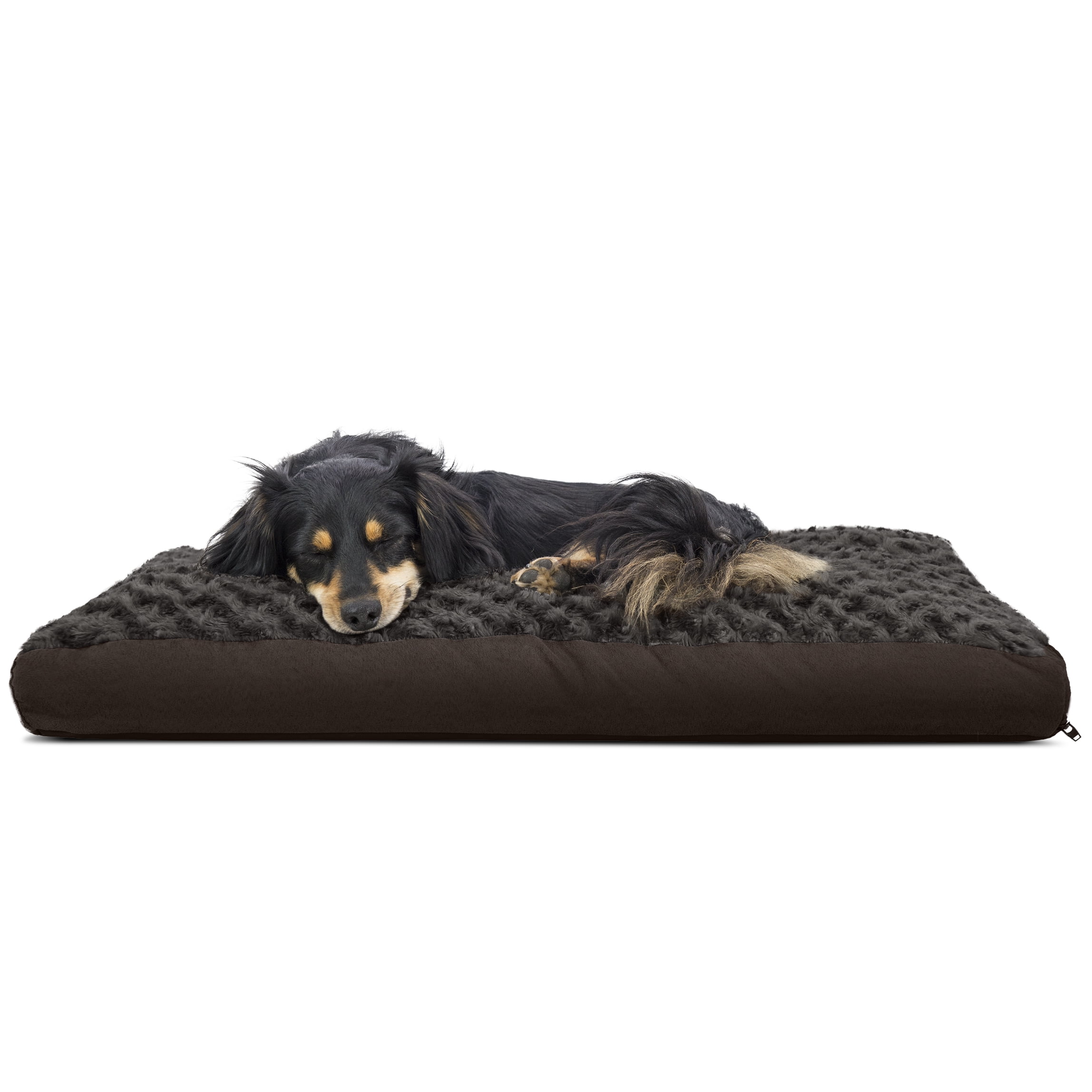 FurHaven Ultra Plush Pillow Deluxe Mattress Pet Bed for Dogs & Cats - Chocolate, Medium