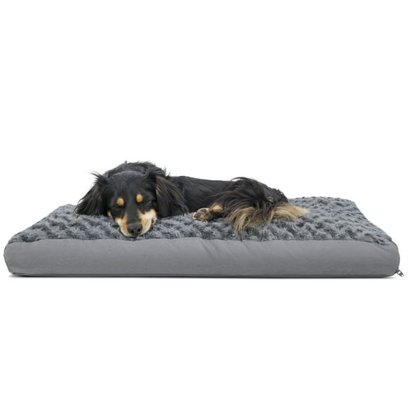 FurHaven Ultra Plush Pillow Deluxe Mattress Pet Bed for Dogs & Cats - Gray, Medium