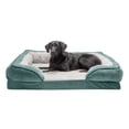 thumbnail image 1 of FurHaven Pet Products Velvet Waves Perfect Comfort Orthopedic Sofa-Style Pet Bed for Dogs & Cats - Celadon Green, Jumbo, 1 of 13