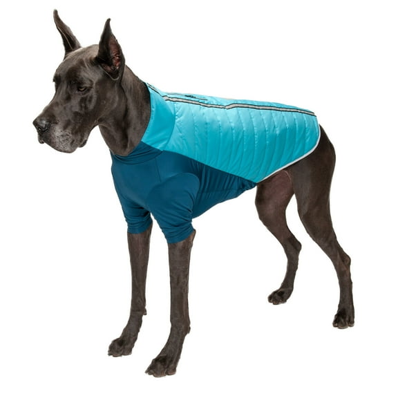 FurHaven Pet Products Water-Repellent Pro-Fit Dog Coat - Aquamarine, 2XL