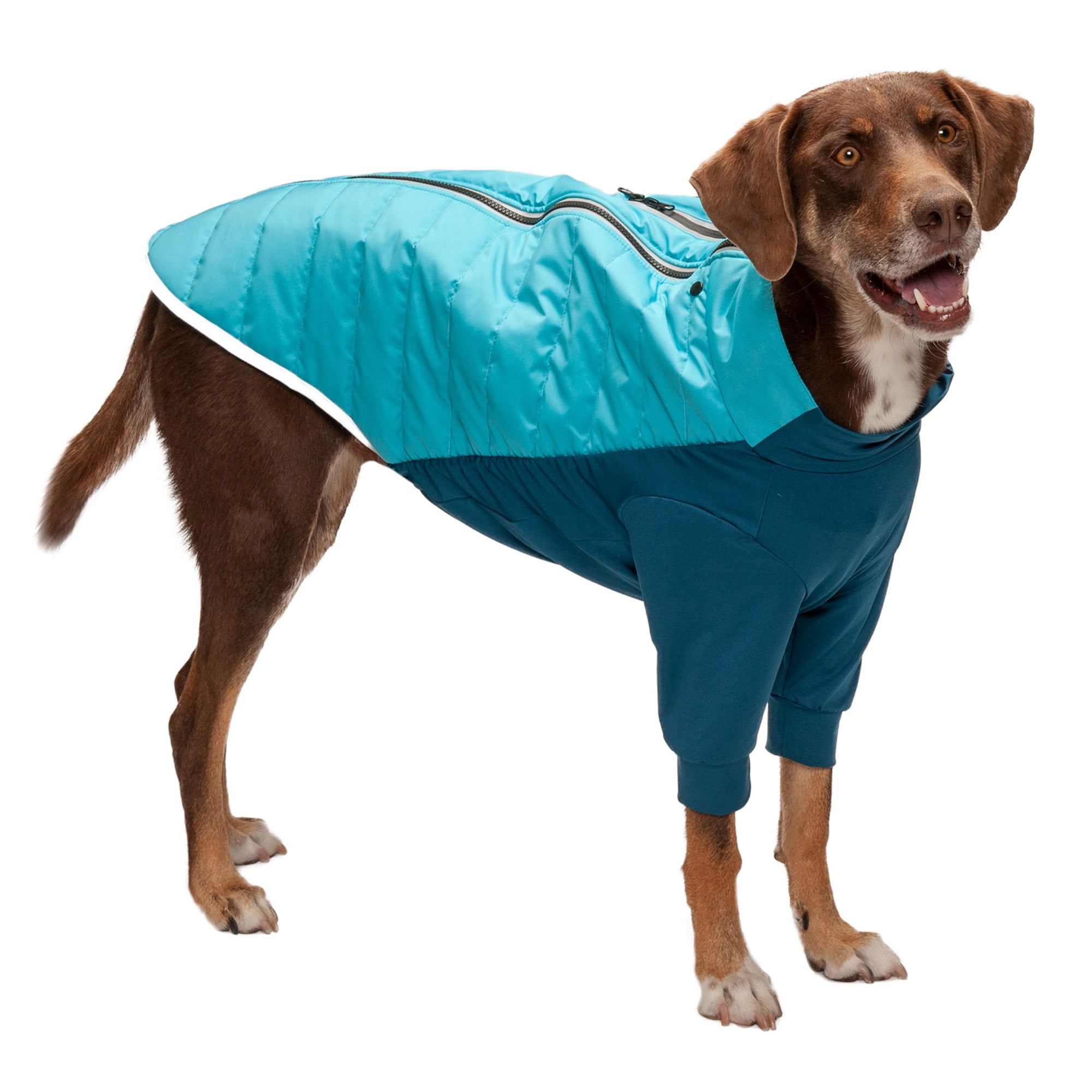 FurHaven Pet Products WaterRepellent ProFit Dog Coat Aquamarine