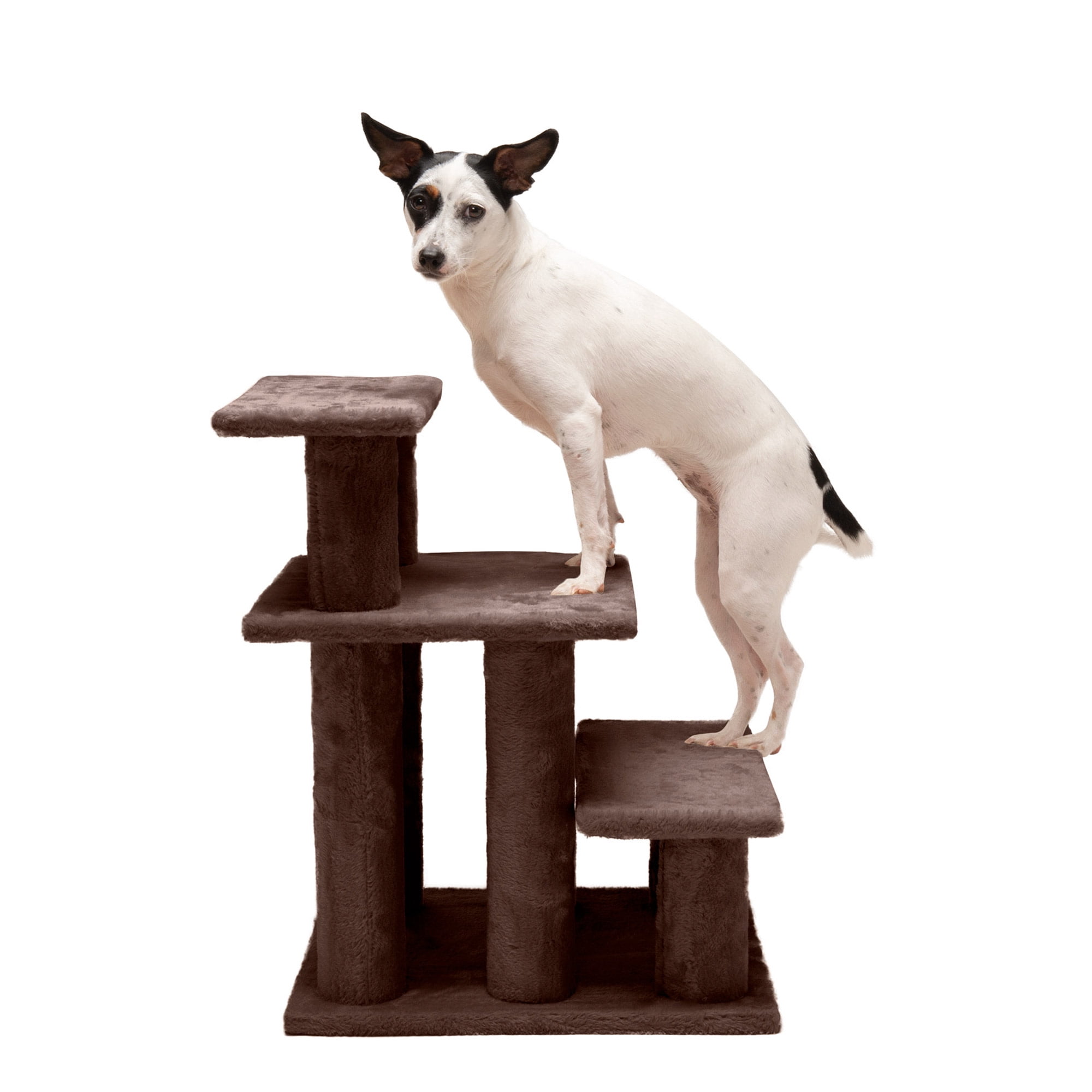 Steady Paws 3-Step Stairs, Joint Friendly, Brown, 1 Count