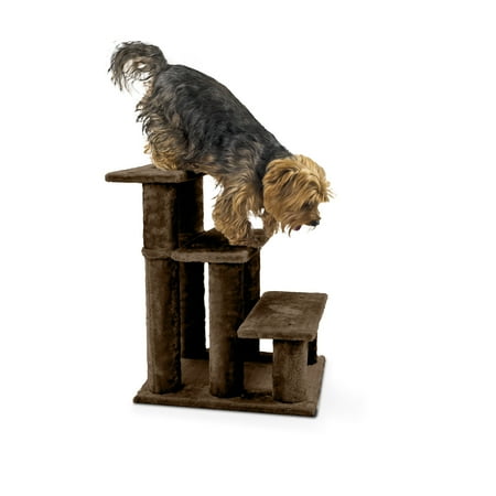 FurHaven Pet Stairs | Steady Paws 3-Step Pet Stairs, Brown