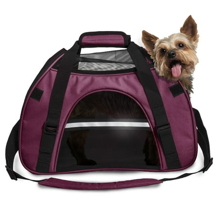 FurHaven Pet Tote | Pet Tote with Weather Guard, Raspberry, Small