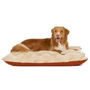 FurHaven Plush & Twill High-Loft Fiber-Filled Pillow - Spice, Large