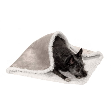 FurHaven Snuggly & Warm Soft-Edge Warming Waterproof Pet Throw Blanket - Small, Dove