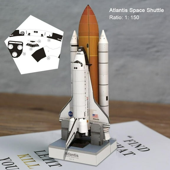 FurNest 1:150 Scale 34cm Space Shuttle Atlantis 3D Puzzle Paper Model Rocke