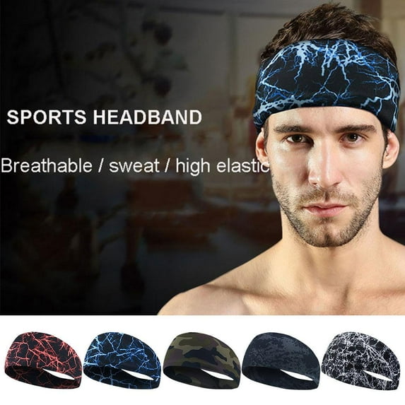 FurNest 1/6x Mens Sweat Sweatband Headband Stretch Sports Head Running Band