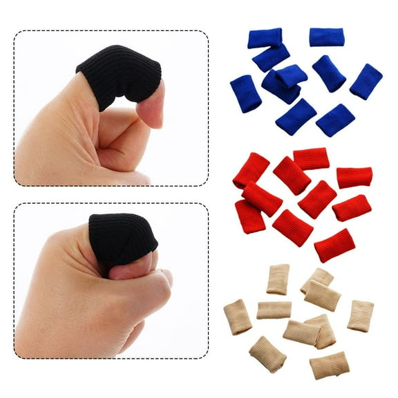FurNest 10Pcs Finger Sleeve Support Thumb Brace Protector Breathable Elastic Fing