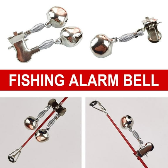 FurNest 10pcs Fishing Bite Alarms Fishing Rod Bell Rod Clamp Tip Clip Bells Ri