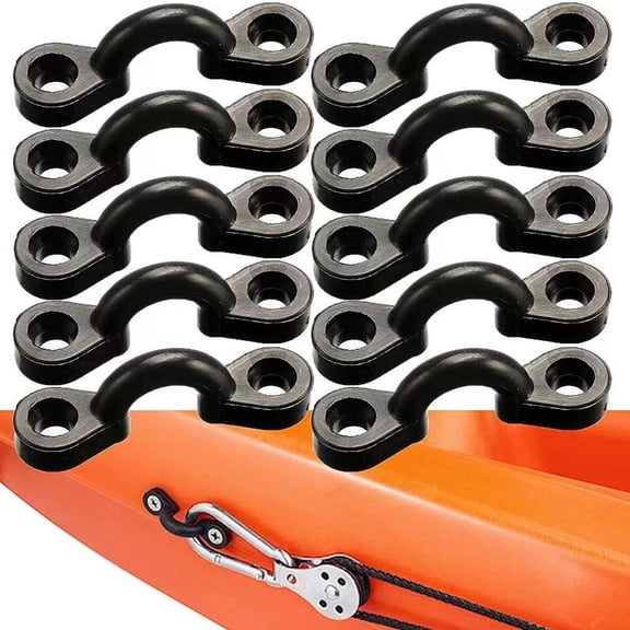 FurNest 10set Kayak Pad Eye Point Hardware C Type Pull Handle Buckle Kayaks For Canoes with Screws Eyelets