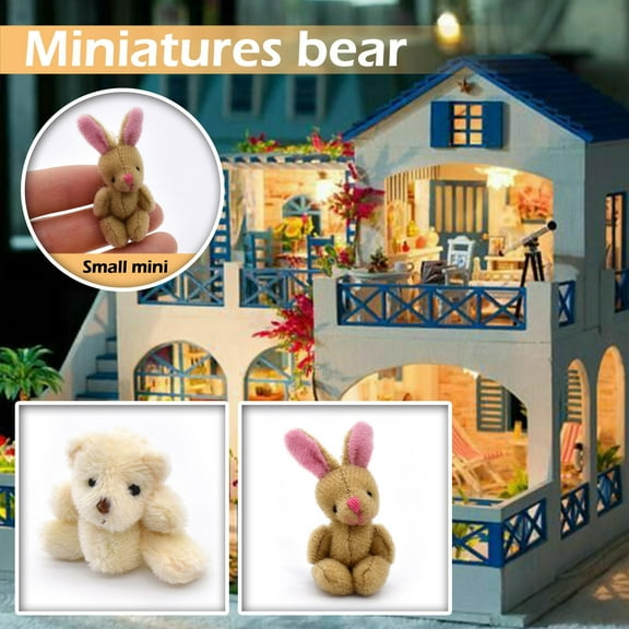 FurNest 112 Plush Gifts Charm Mini Bear Tiny Handcrafted Dolls Miniature U9J8
