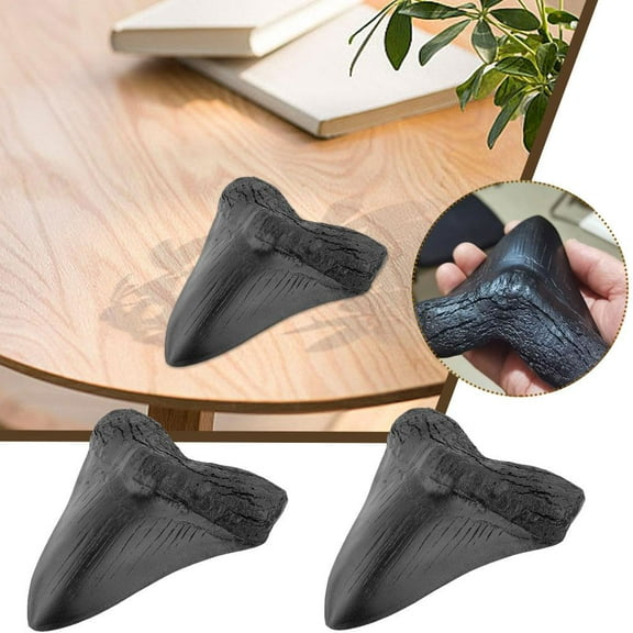 FurNest 1PC/2PCS Black shark tooth model decoration