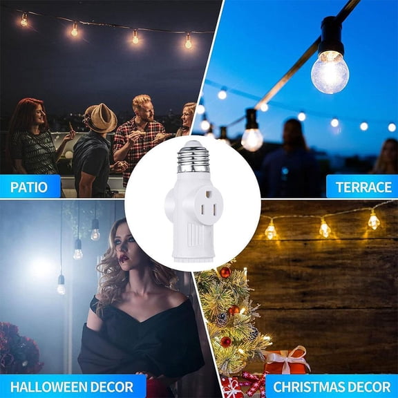 FurNest 2 Lamp Head Converters American and British Standard Screw Socket to