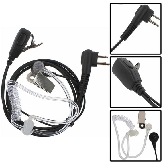 FurNest 2 Pin Security AirTube Headset Covert Earpiece Mic For