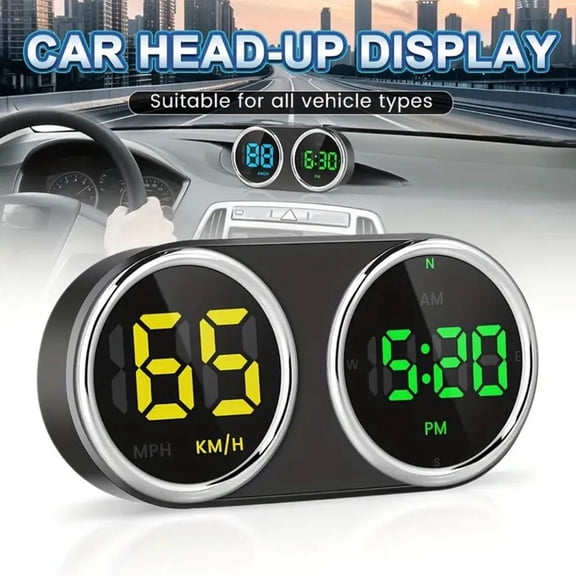 FurNest 2025 Universal Car Electronics Digital Speedometer HUD Head Up Display Gau