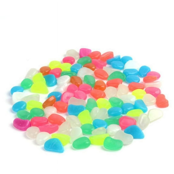 FurNest *20PCS Colorful Glow In The Dark Luminous Pebbles Stones Wedding