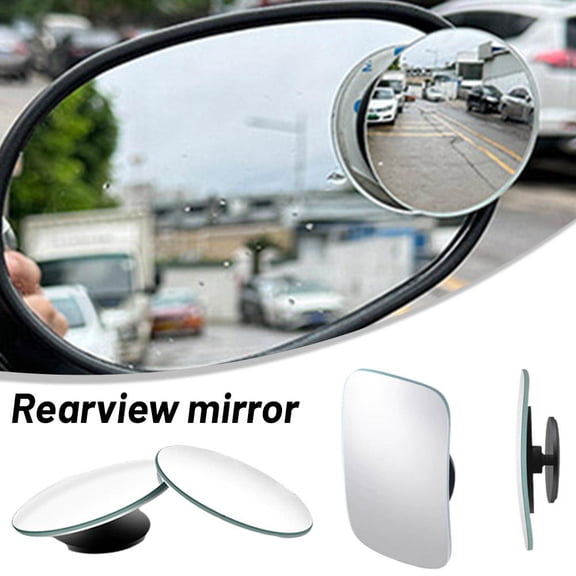 FurNest 2Pcs Waterproof Rear View Mirror Full-vision Adjustable Blind Spot Mir