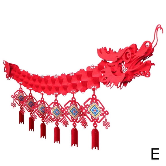 FurNest 3D Chinese Paper Dragon Garland Hanging Decoration Spring Festival Orna