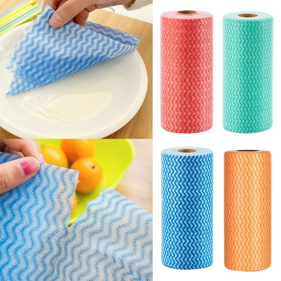 FurNest 50Pcs Roll Disposable Dish Cloth Home Cleaning Towels gs GX Wiping R
