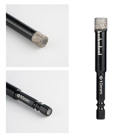 FurNest 6-12mm Hexagonal Shank Brazed Dry Ceramic Tile Drill Granite Bit Marb